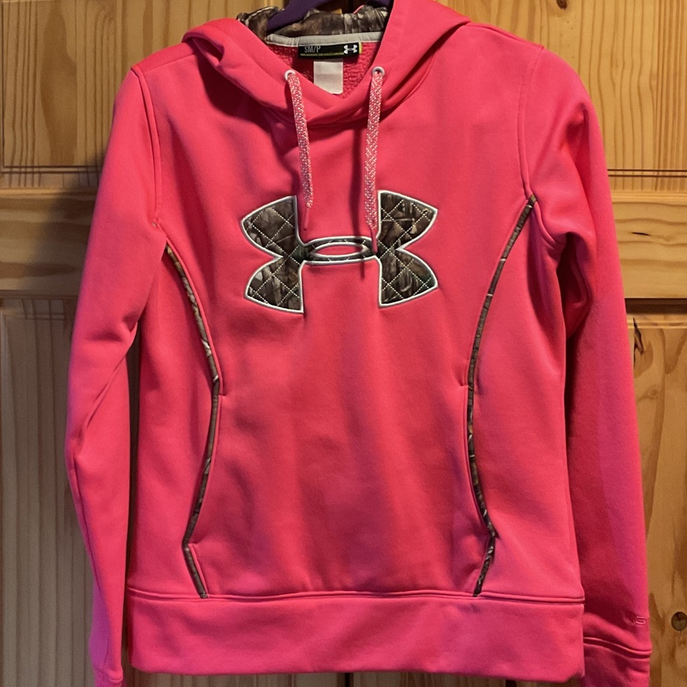 Under Armour Bright Pink Hoodie with Logo